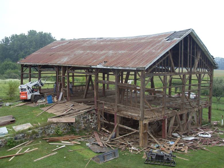 Babb Barn Exterior with Siding Removed